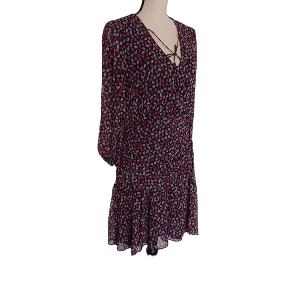 Shoshanna Bari Shirred Floral Print Silk Dress - Picture 5 of 16